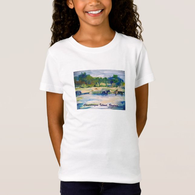 Chincoteague Island Horse Painting T - Shirt (Vorderseite)