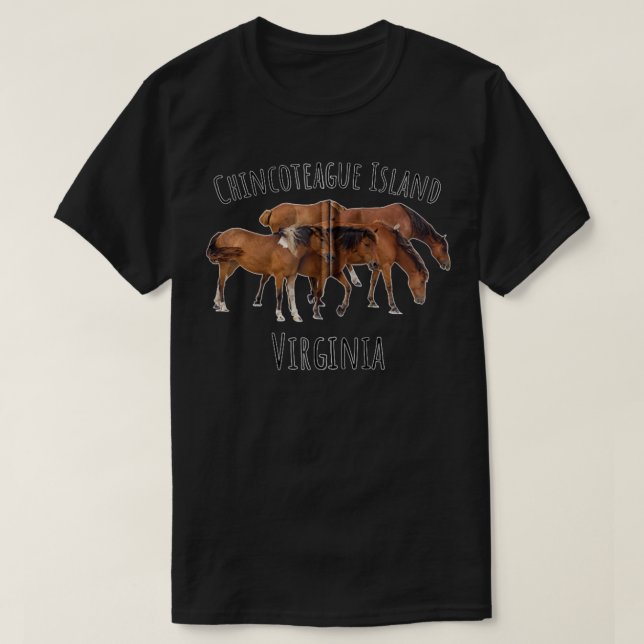 Chincoteague Island Virginia Horse Assateague Pony T-Shirt (Design vorne)
