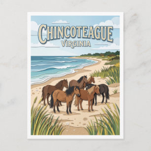 Chincoteague Island Virginia Postkarte