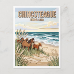 Chincoteague Island Virginia Postkarte