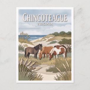 Chincoteague Island Virginia Postkarte