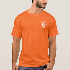 Chincoteague Island White Ocean Wave Circle Design T-Shirt
