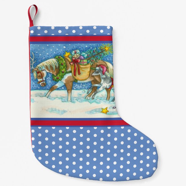 CHINCOTEAGUE PONIES, DIE ZUHAUSE FÜR CHRISTMAS, NI KLEINER WEIHNACHTSSTRUMPF (Vorderseite)