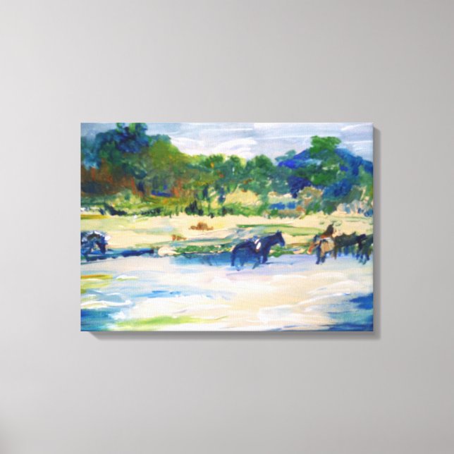 Chincoteague Ponies Painting #1 Leinwanddruck (Vorderseite)
