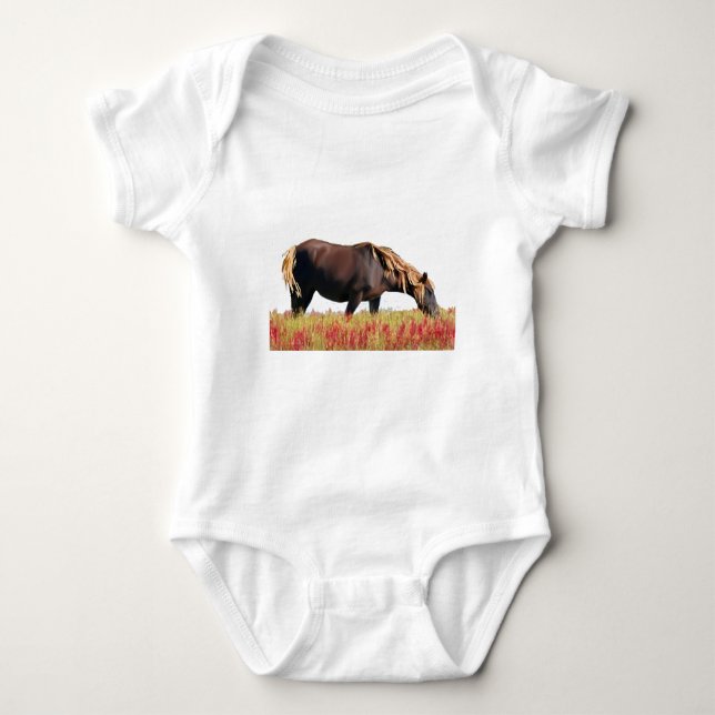 Chincoteague Pony Baby Strampler (Vorderseite)