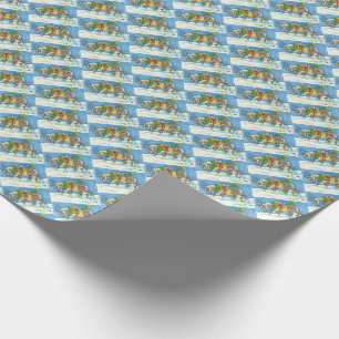 CHINCOTEAGUE PONY & COLT CHRISTMAS WRAPPPAPIER GESCHENKPAPIER