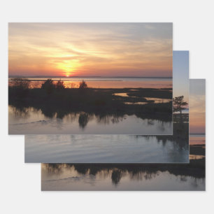 Chincoteague Sunset II Virginia Landschaft Geschenkpapier Set