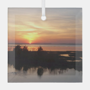 Chincoteague Sunset II Virginia Landschaft Ornament Aus Glas