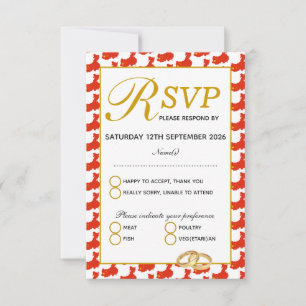 CHINE Christian Wedding Carte de réponse RSVP