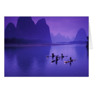 Chine, Li River. Les pêcheurs de cormorans.