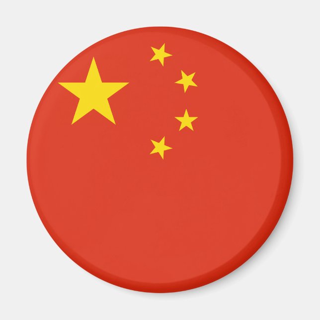 Chine - Magnet de drapeau (Devant)