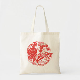 Chine Papier Rooster Année Zodiac Sac fourre-tout