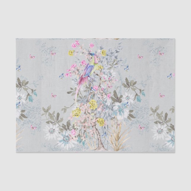 Chine soirée, Toile, Naturszene, antique, muster,  Seidenpapier (Vorderseite)