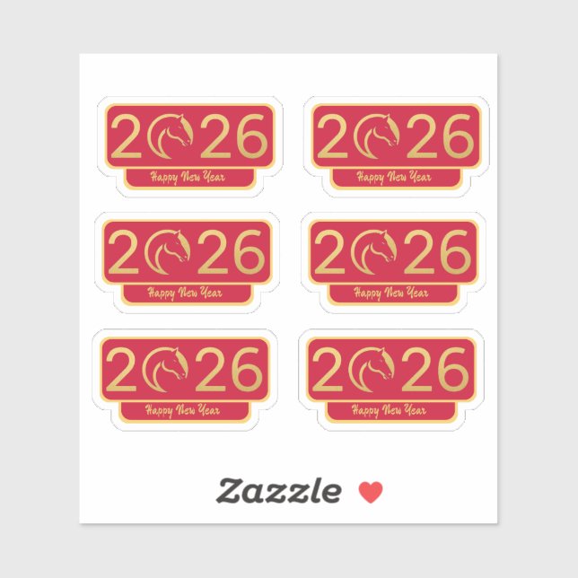 Chines New Year Horse Perfect Gift Aufkleber (Blatt)