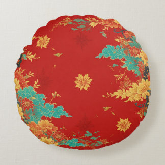 chinese background round pillow rundes kissen