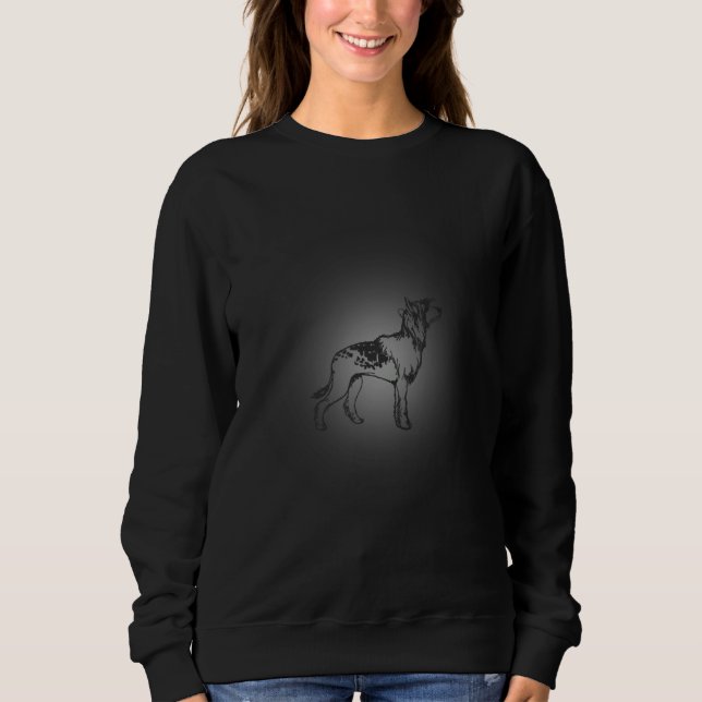 Chinese Crested dog     for men women Sweatshirt (Vorderseite)
