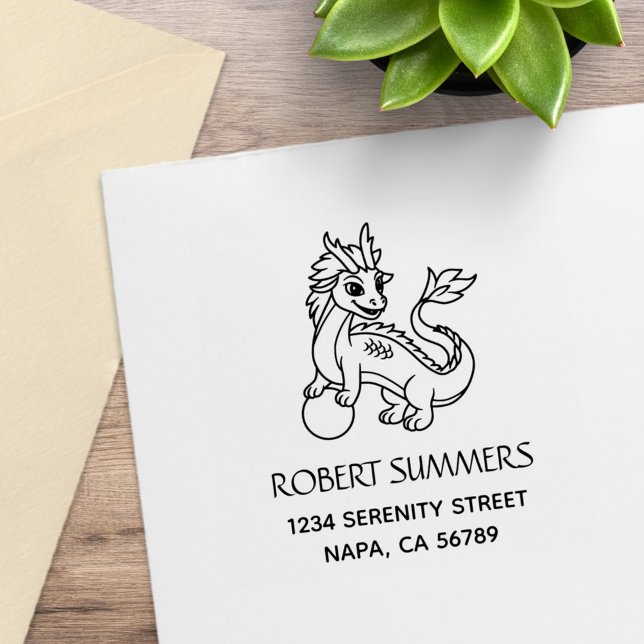 Chinese Dragon Address Gummistempel (Von Creator hochgeladen)