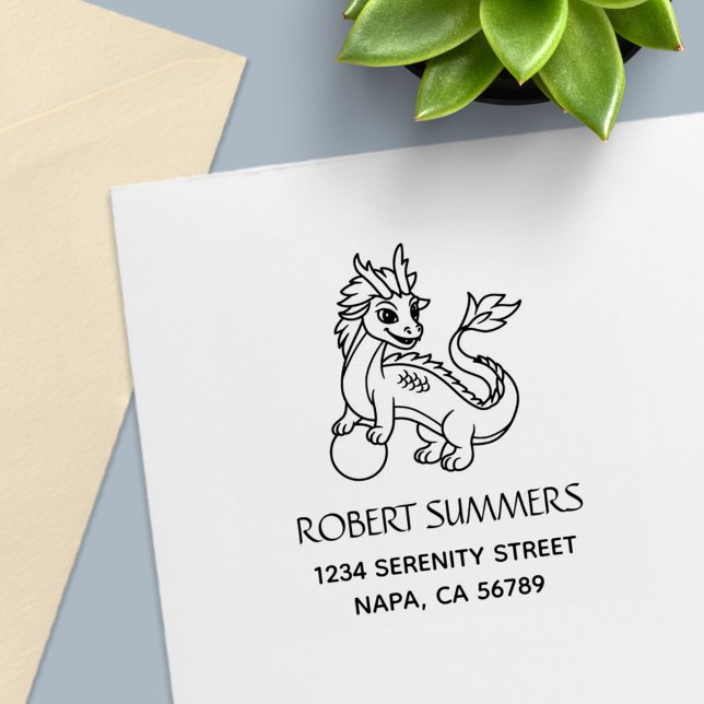 Chinese Dragon Address Permastempel (Von Creator hochgeladen)