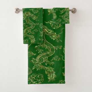 Chinese Dragon Gold and Dark Green