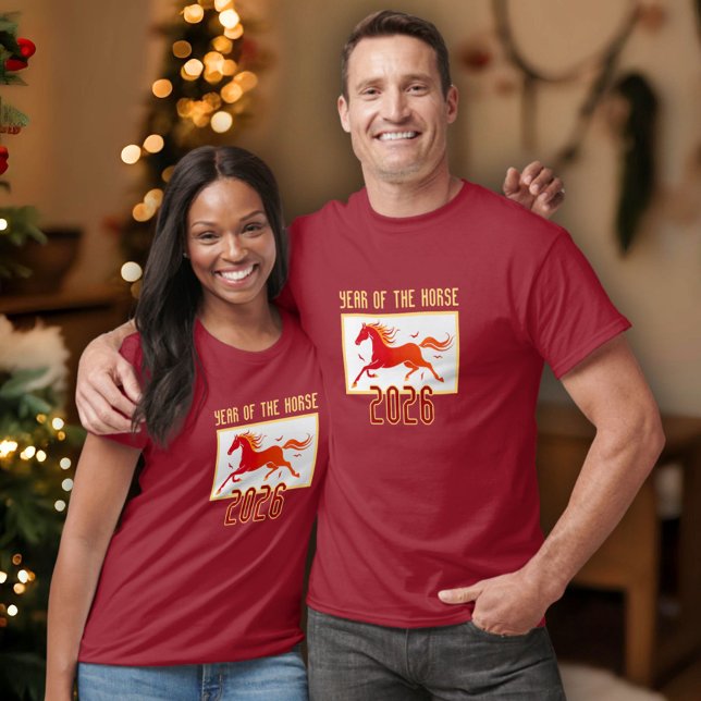 Chinese Fire Horse New Year 2026  T-Shirt (Von Creator hochgeladen)
