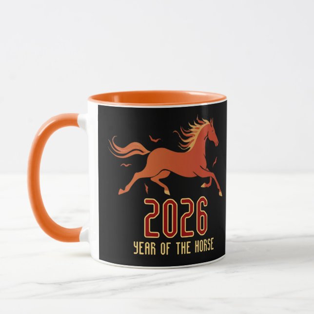 Chinese Fire Horse New Year 2026  Tasse (Links)
