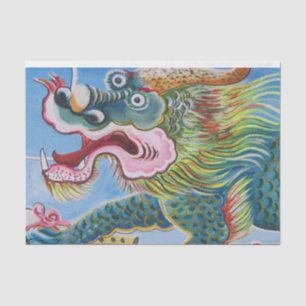 Chinese Foo Hunde-/Löwe-Wächter-Wandgemälde Seidenpapier