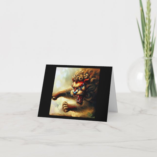 Chinese Foo Lion (10) Karte (Vorderseite)