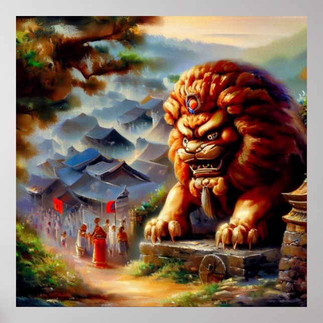 Chinese Foo Lion (29) Poster (Vorne)
