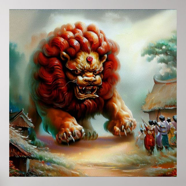 Chinese Foo Lion (34) Poster (Vorne)