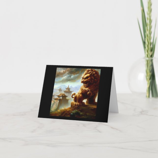 Chinese Foo Lion (9) Karte (Vorderseite)