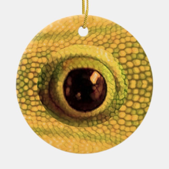 Chinese GoodLuck Charme: Drache-Auge Keramikornament (Vorne)