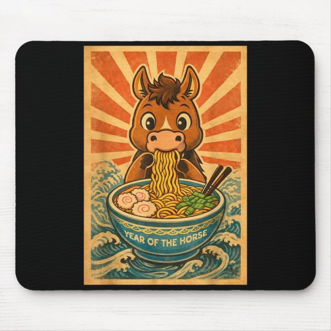 Chinese New Year 2026 Of The Horse Ramen Lunar New Mousepad (Vorne)