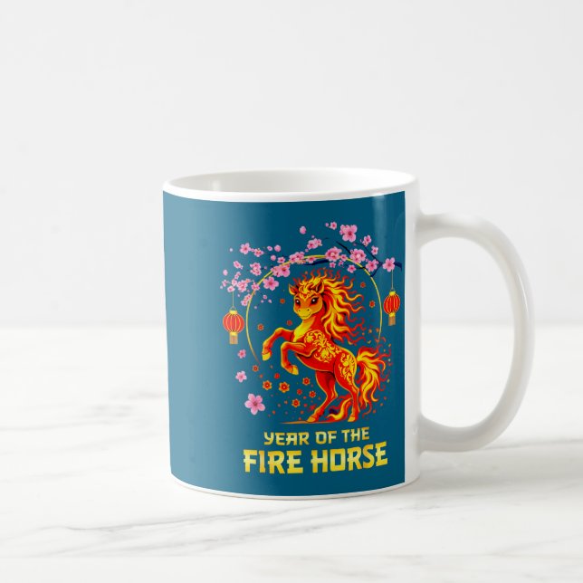 Chinese New Year 2026 Year Of The Fire Horse  Kaffeetasse (Rechts)