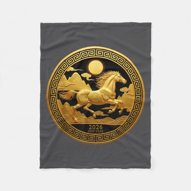 Chinese New Year 2026 Year Of The Horse  Fleecedecke (Vorderseite)