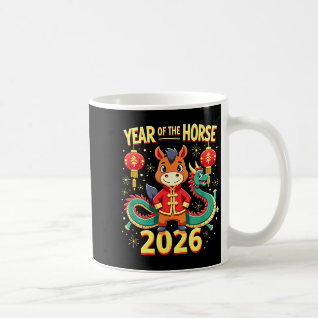 Chinese New Year 2026 Year Of The Horse  Kaffeetasse (Rechts)