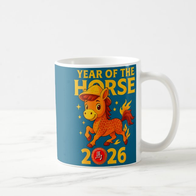 Chinese New Year 2026 Year Of The Horse  Kaffeetasse (Rechts)