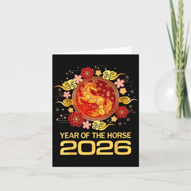 Chinese New Year 2026 Year Of The Horse  Karte (Vorderseite)