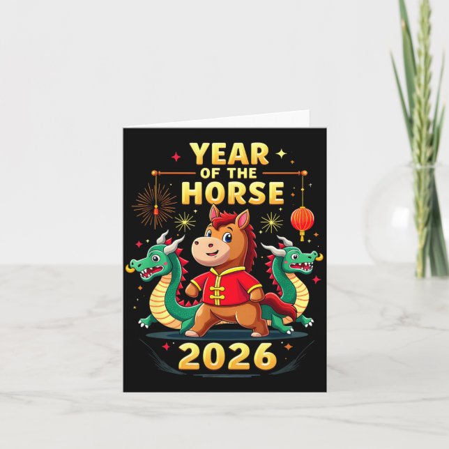 Chinese New Year 2026 Year Of The Horse  Karte (Vorderseite)