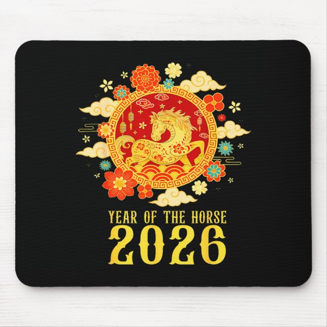 Chinese New Year 2026 Year Of The Horse  Mousepad (Vorne)
