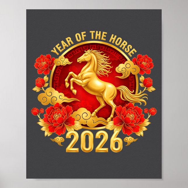 Chinese New Year 2026 Year Of The Horse  Poster (Vorne)