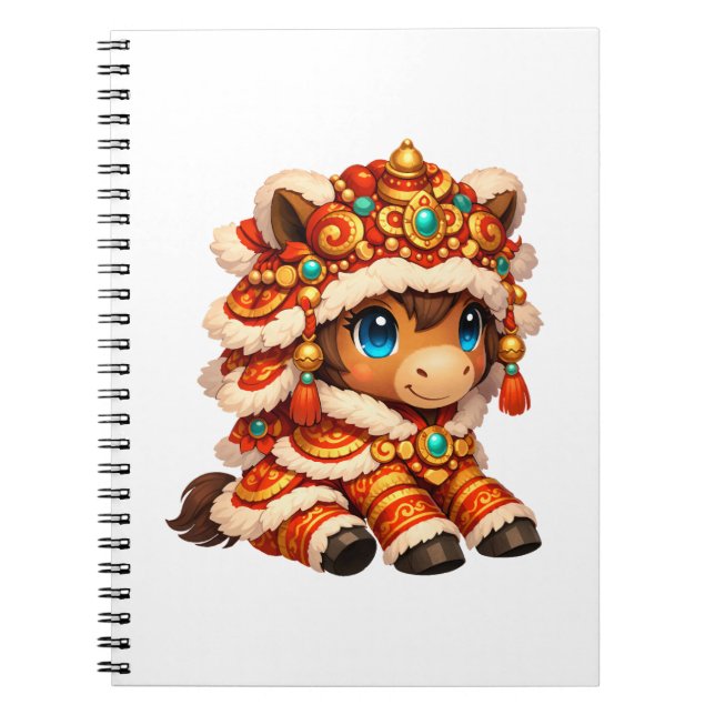 Chinese New Year Horse 2026 Zodiac Notizblock (Vorderseite)