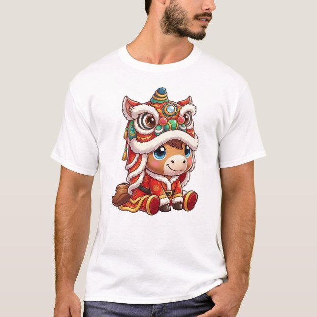 Chinese New Year Horse 2026 Zodiac T-Shirt (Vorderseite)
