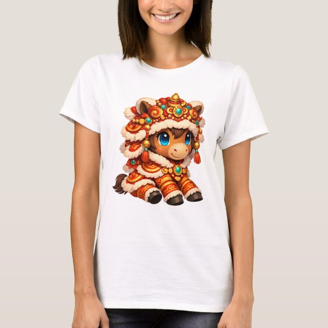 Chinese New Year Horse 2026 Zodiac T-Shirt (Vorderseite)