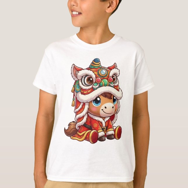 Chinese New Year Horse 2026 Zodiac T-Shirt (Vorderseite)