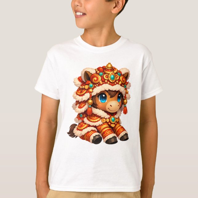 Chinese New Year Horse 2026 Zodiac T-Shirt (Vorderseite)