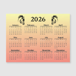 Chinese New Year of Horse 2026 Calendar  Magnetkarte