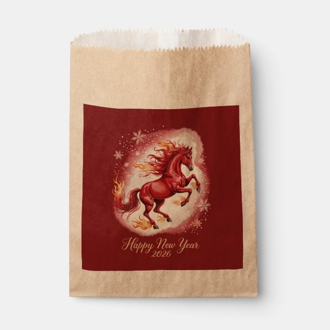 Chinese New year of the Horse 2026 Geschenktütchen (Vorderseite)