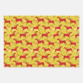 Chinese New Year of the Horse  Geschenkpapier Set
