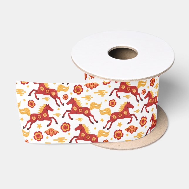 Chinese New Year of the Horse  Satinband (Spule)