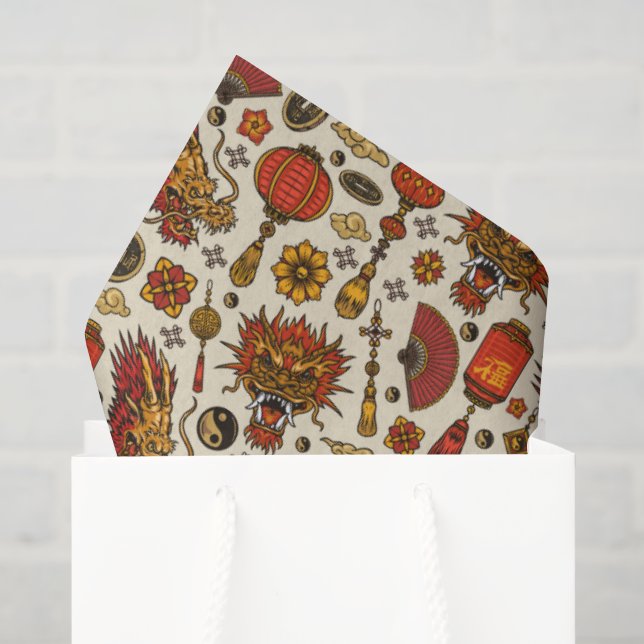 Chinese New Year  Seidenpapier (Geschenktüte)
